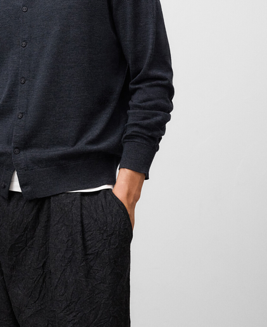 cárdigan de lana merino para hombre