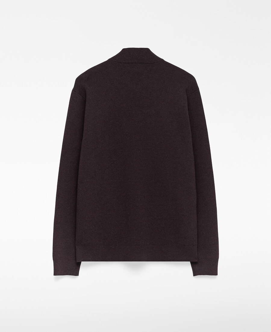 cárdigan de punto con cuello bomber para hombre