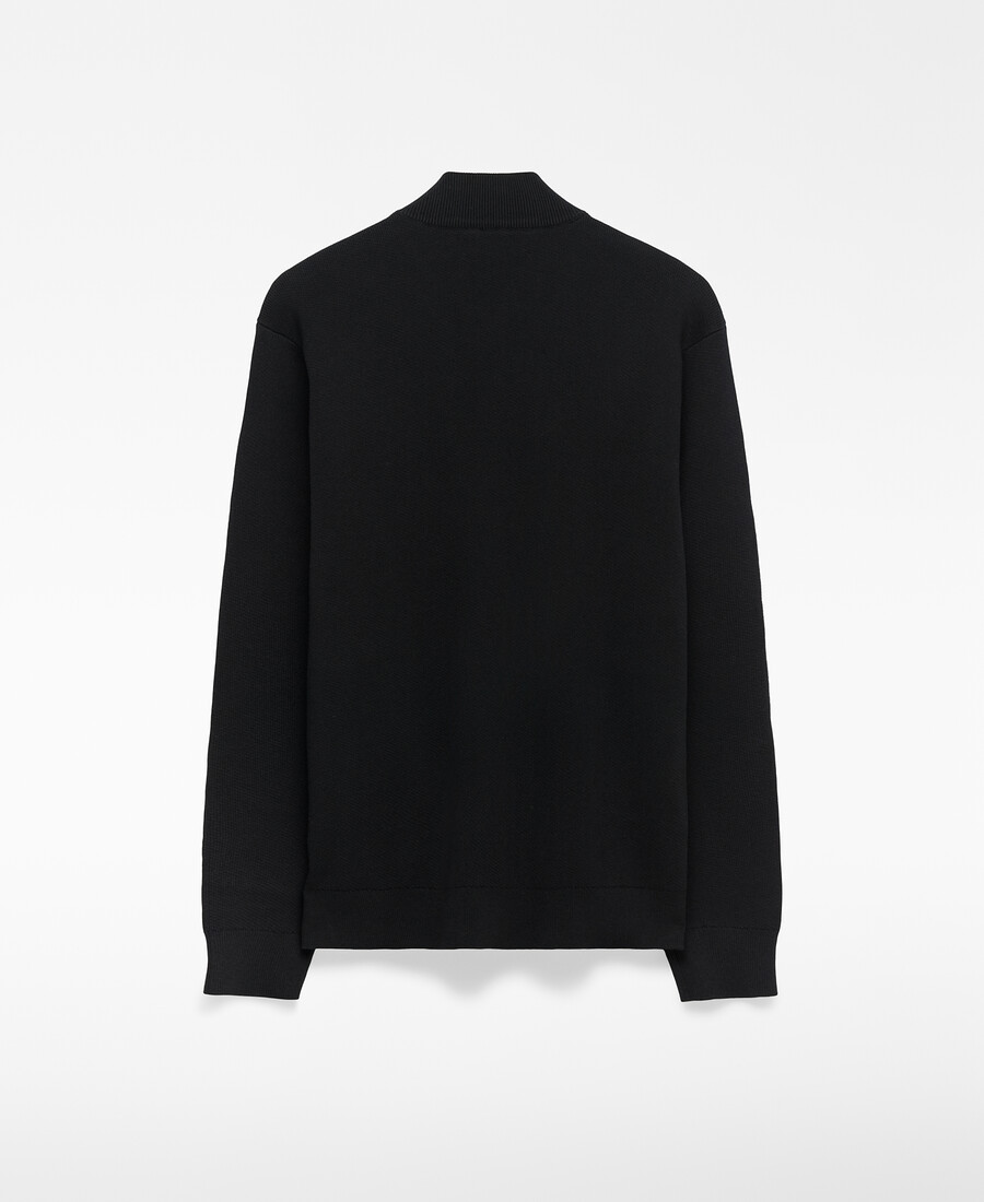 cárdigan de punto con cuello bomber para hombre