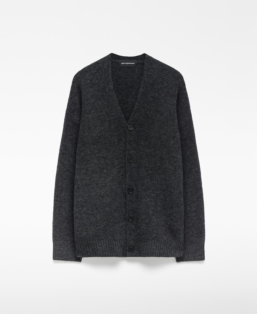 cárdigan de punto con cuello en v para hombre