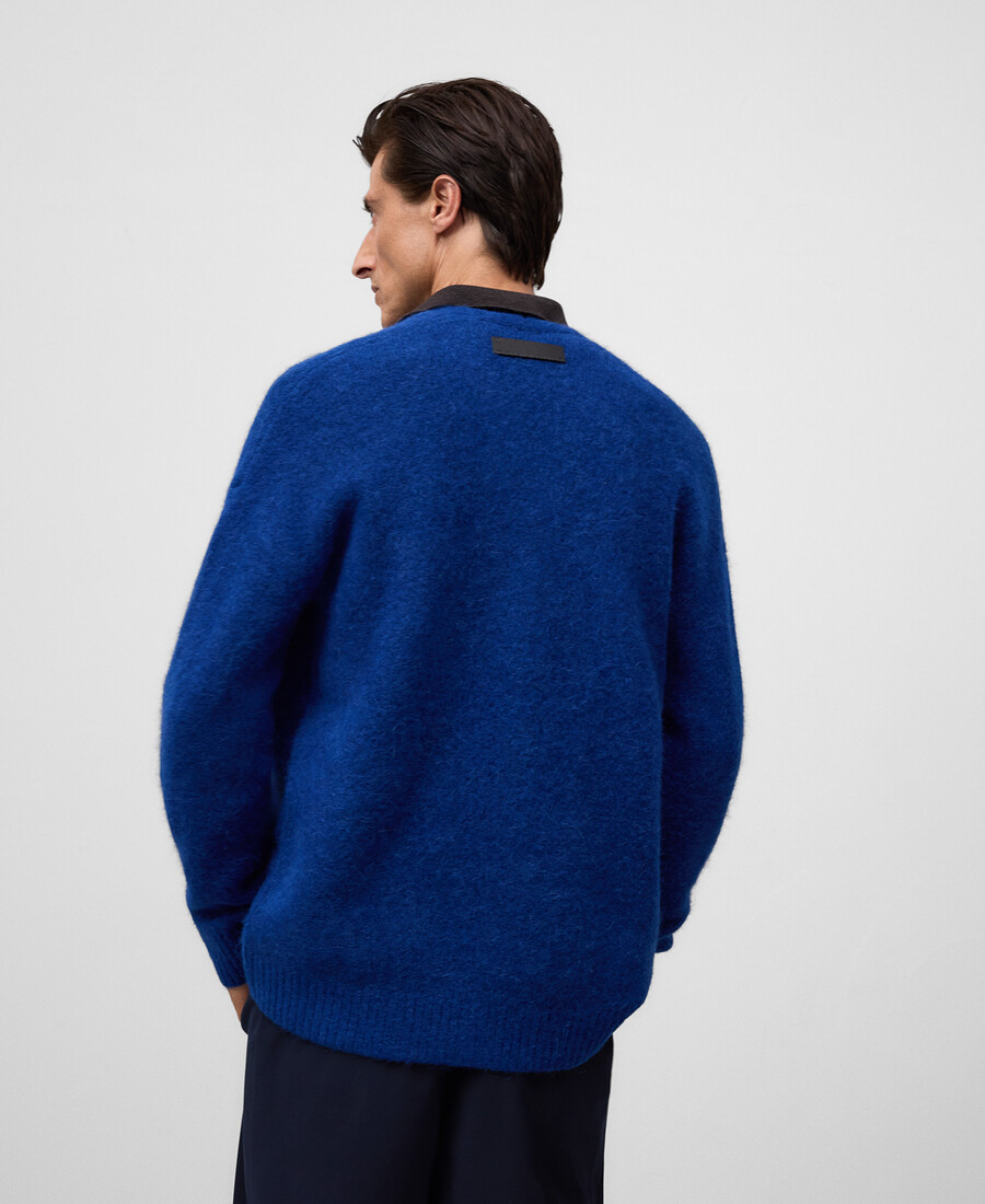 cárdigan de punto con cuello en v para hombre