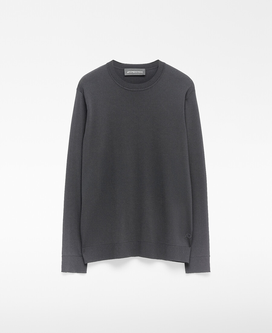 suéter de cuello redondo de punto para hombre