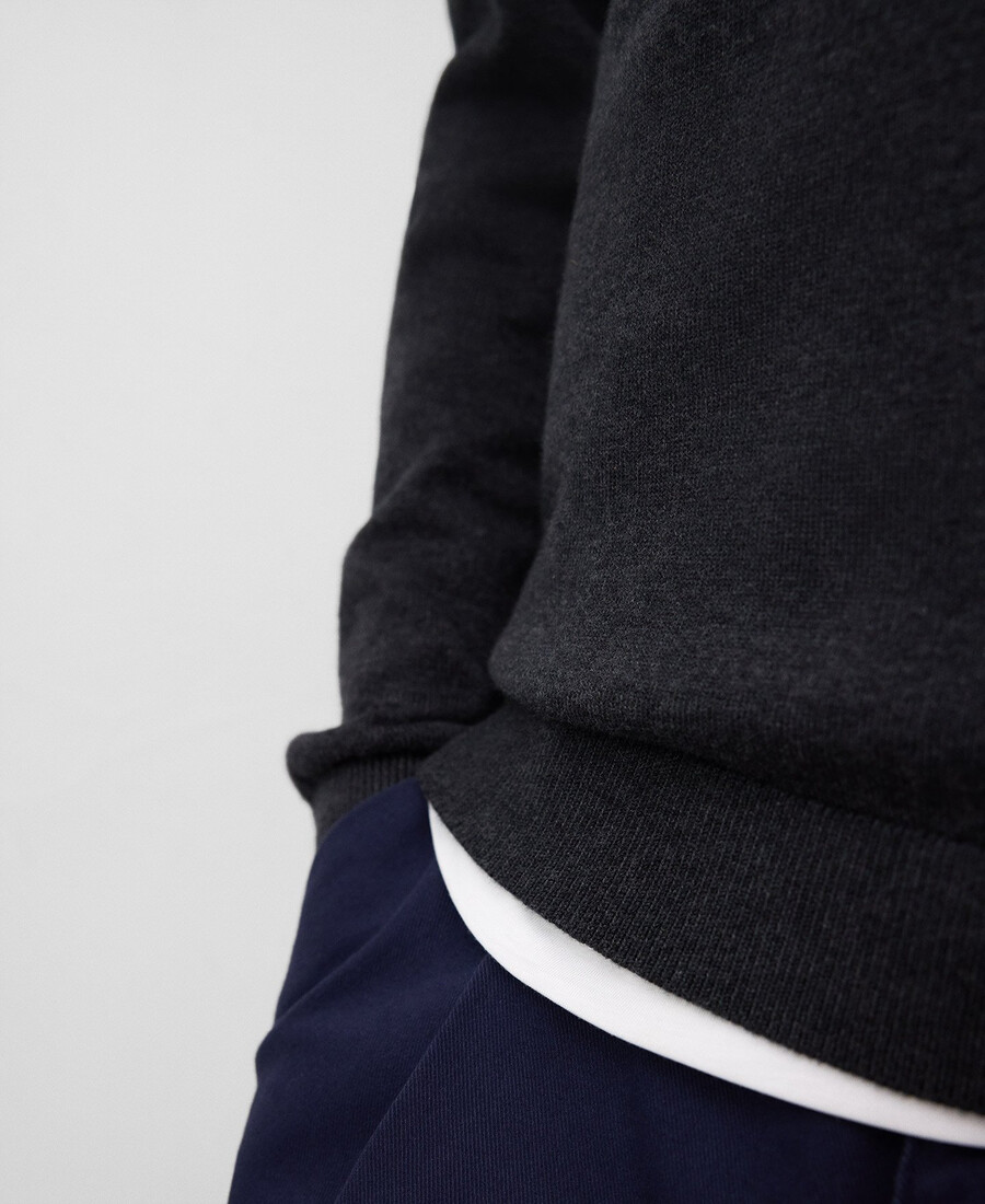 suéter de cuello redondo de corte regular para hombre