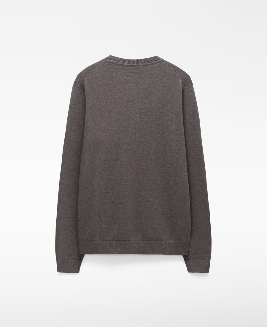 suéter de cuello redondo de corte regular para hombre