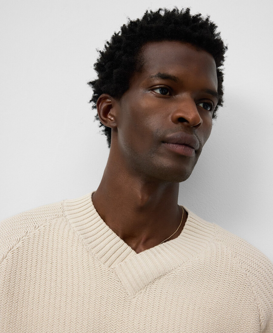 suéter kint con cuello en v para hombre