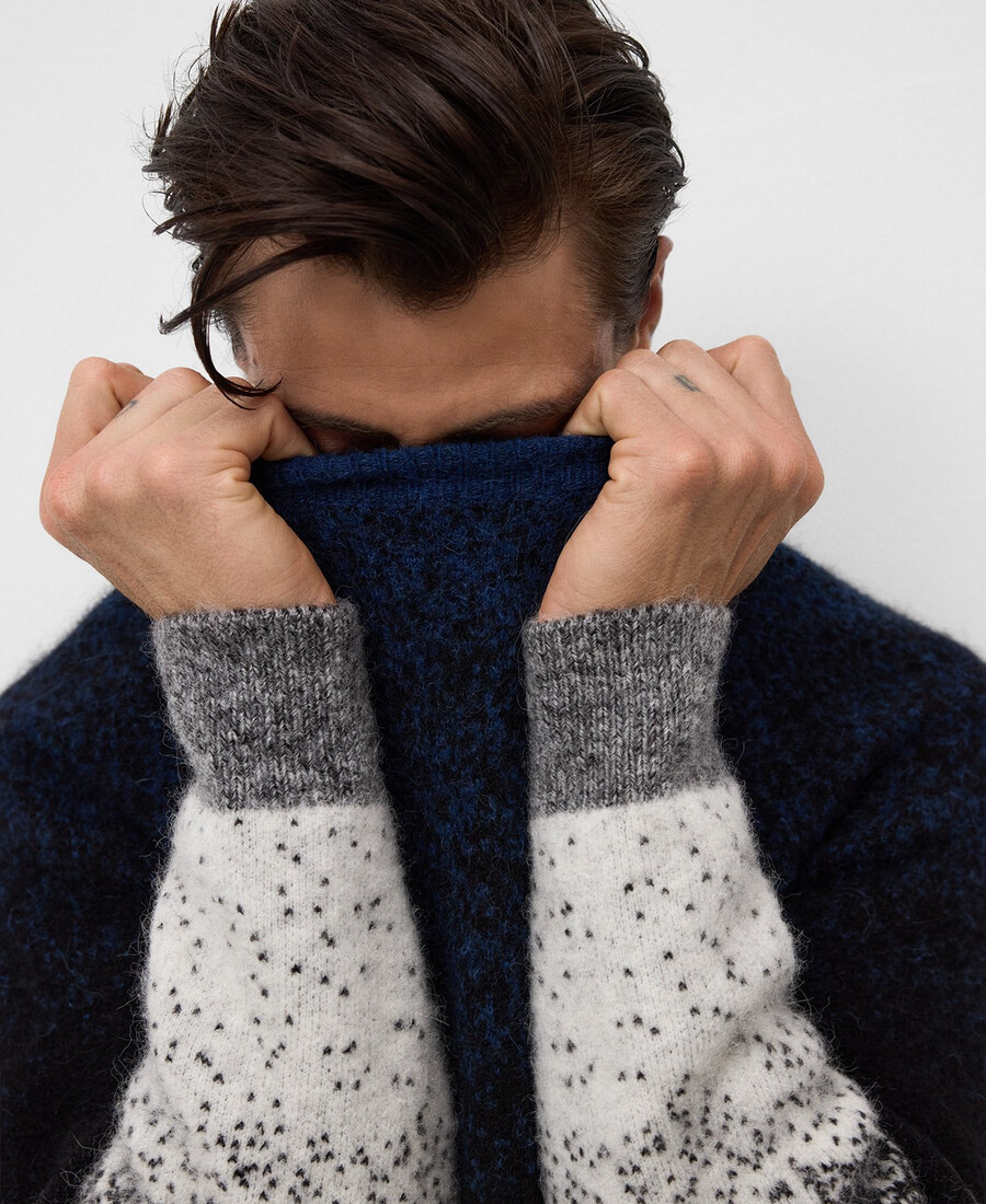 suéter de punto degradado para hombre
