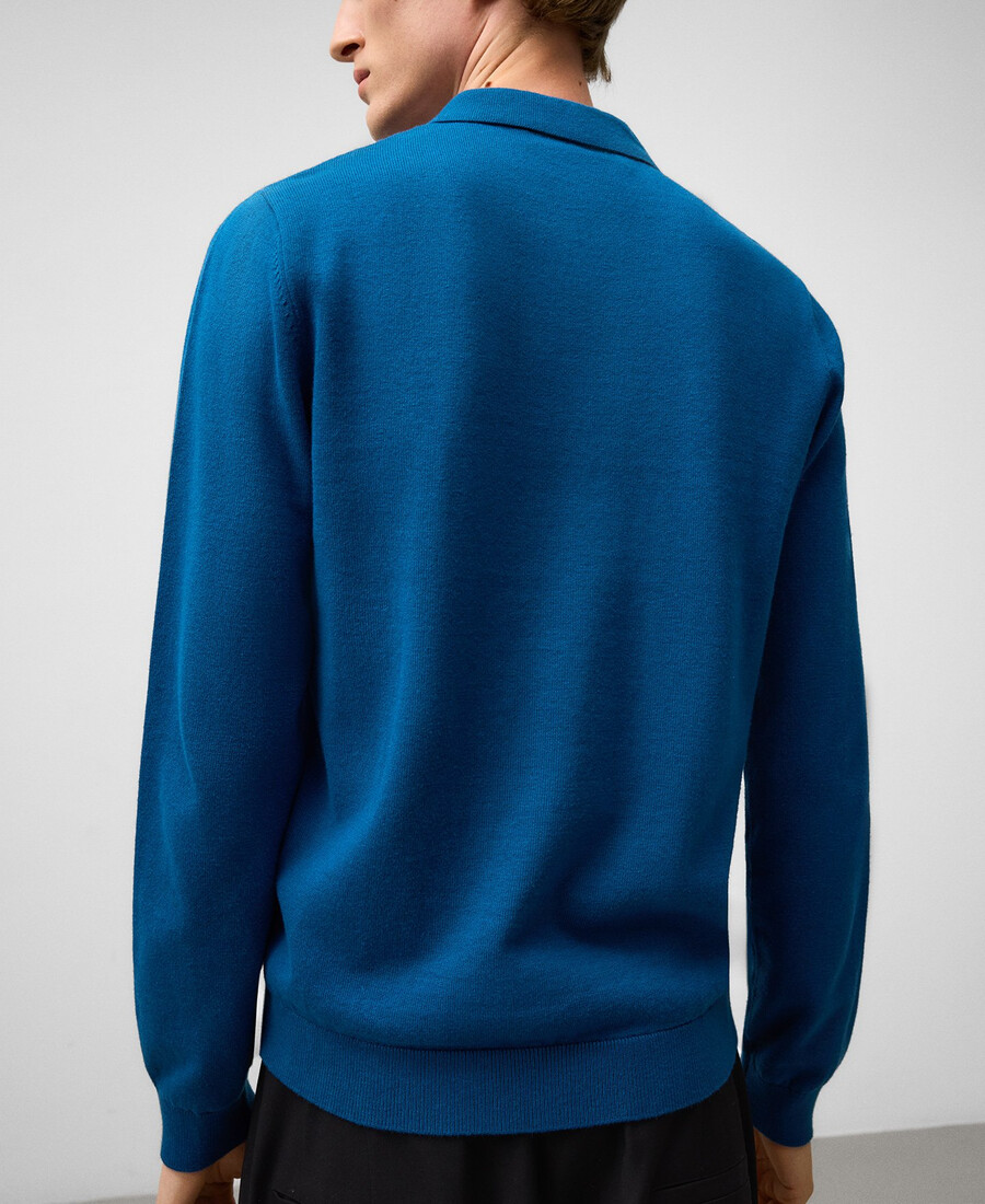 polo de manga larga de corte regular para hombre