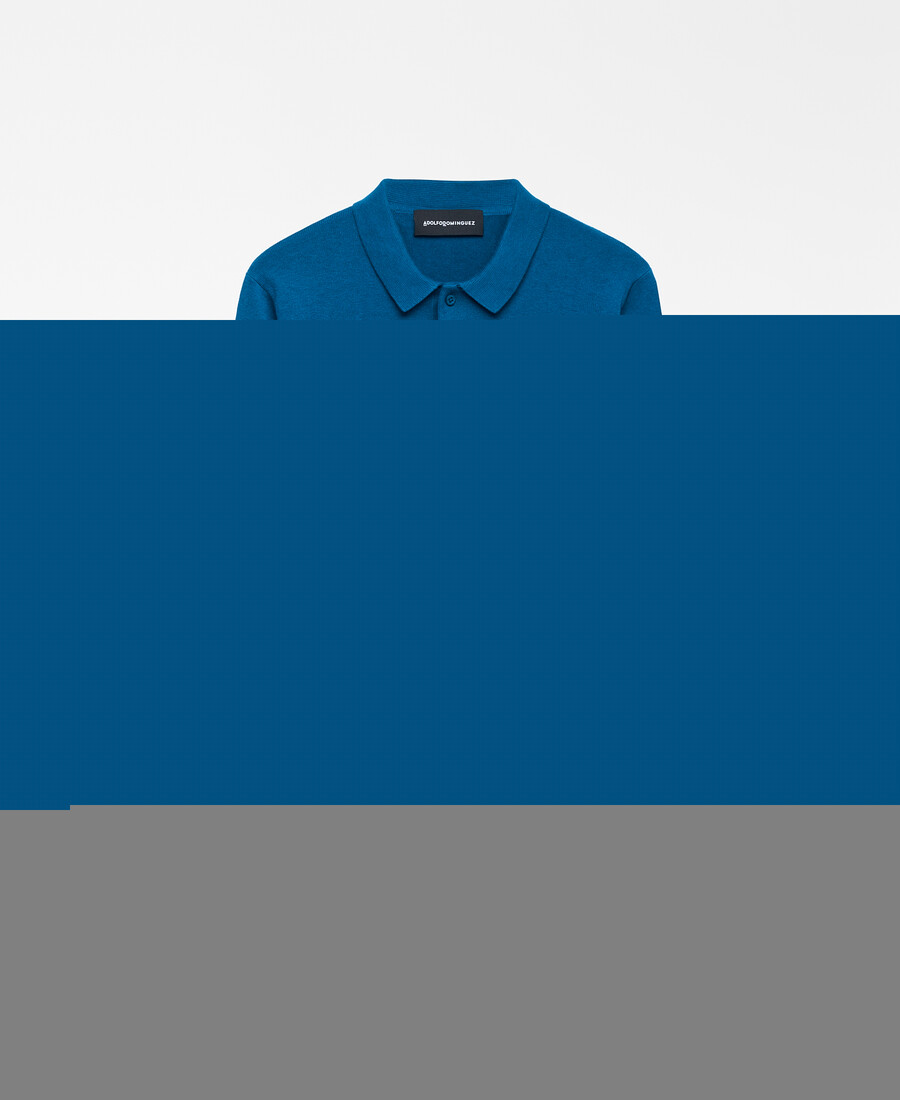 polo de manga larga de corte regular para hombre