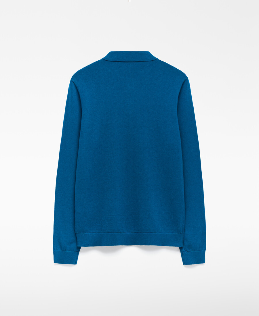 polo de manga larga de corte regular para hombre
