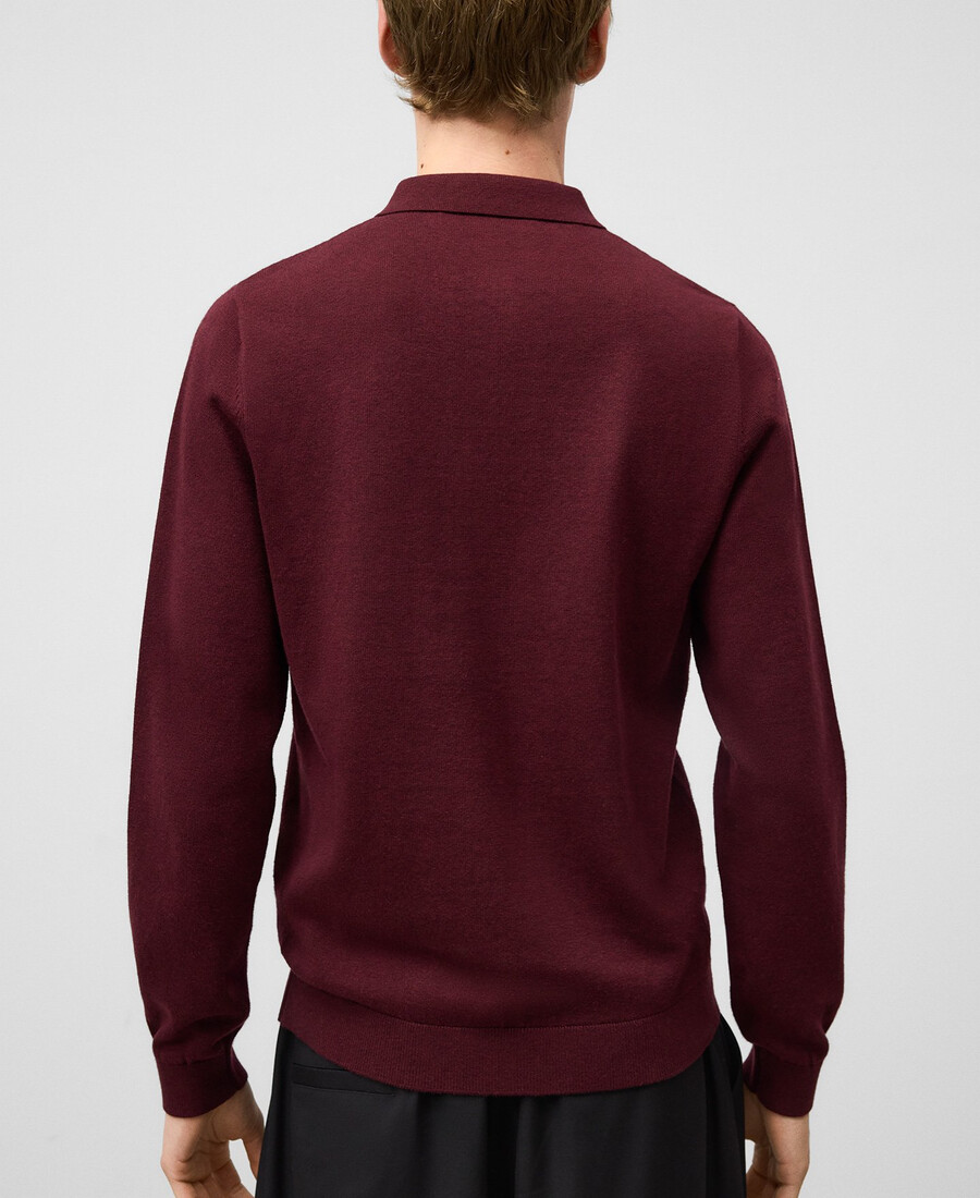 polo de manga larga de corte regular para hombre