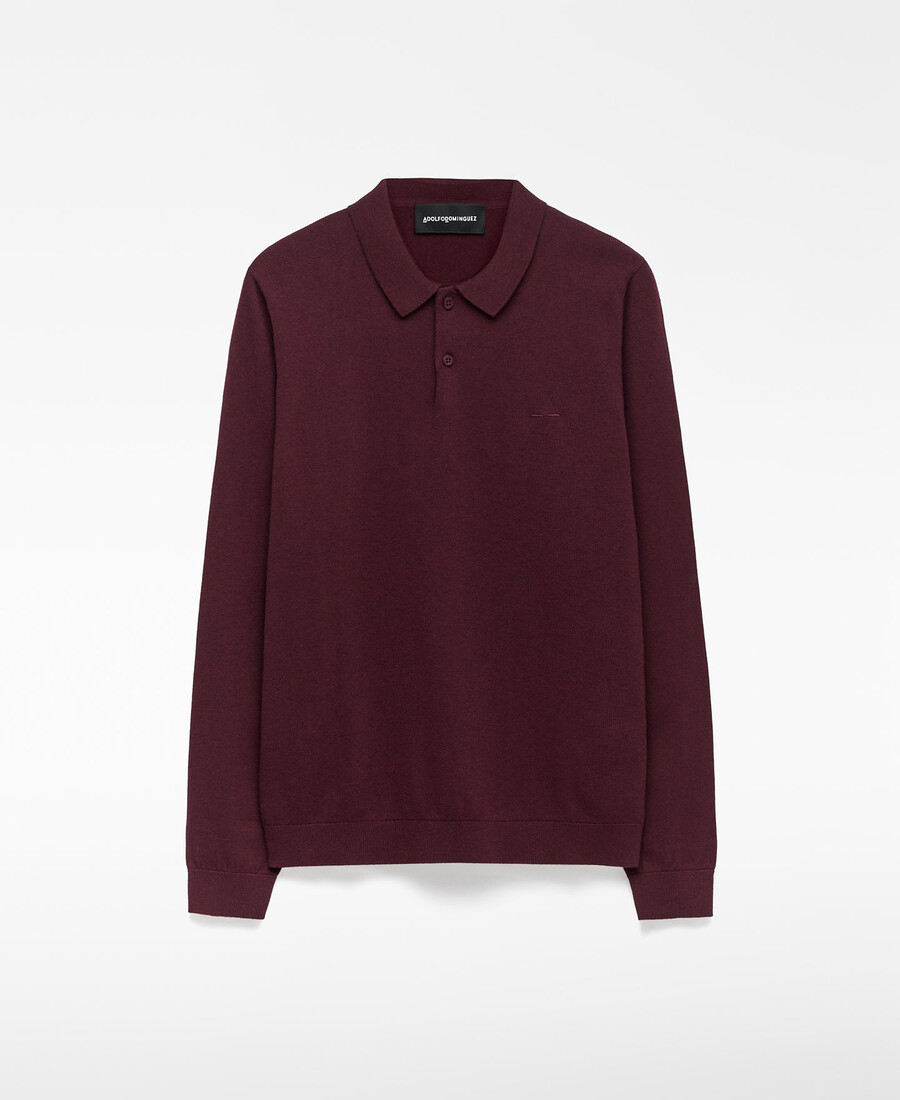 polo de manga larga de corte regular para hombre