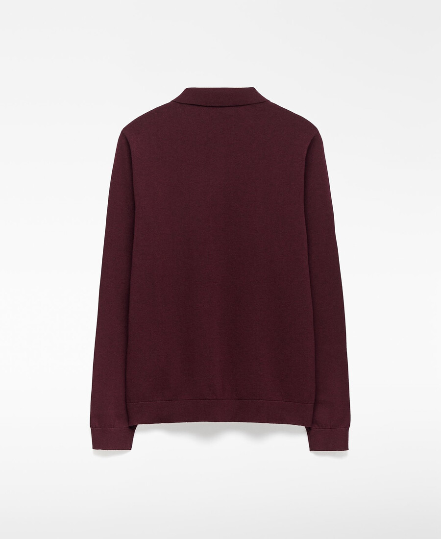 polo de manga larga de corte regular para hombre