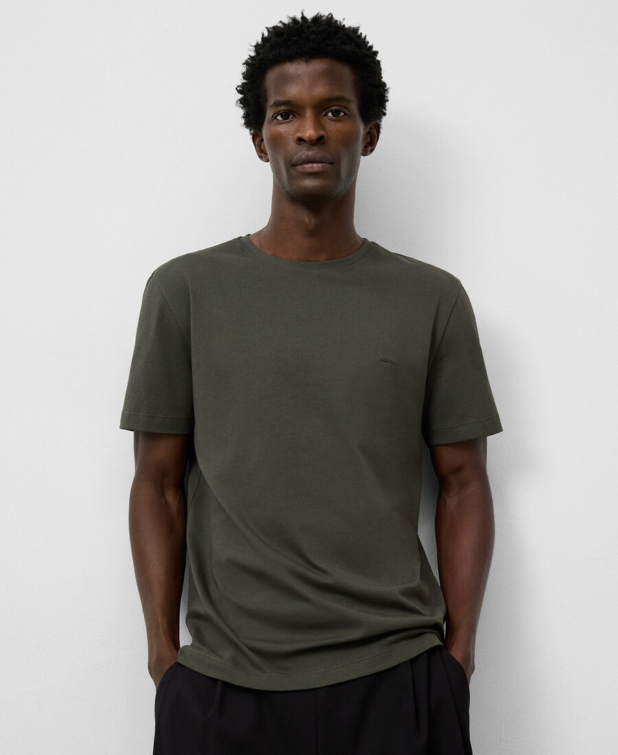 camiseta regular fit de algodón orgánico para hombre