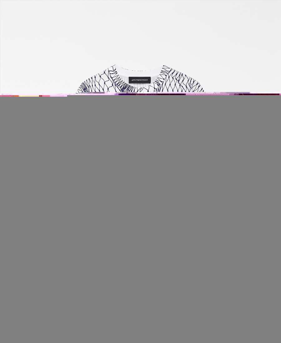 camiseta de red estampada para hombre