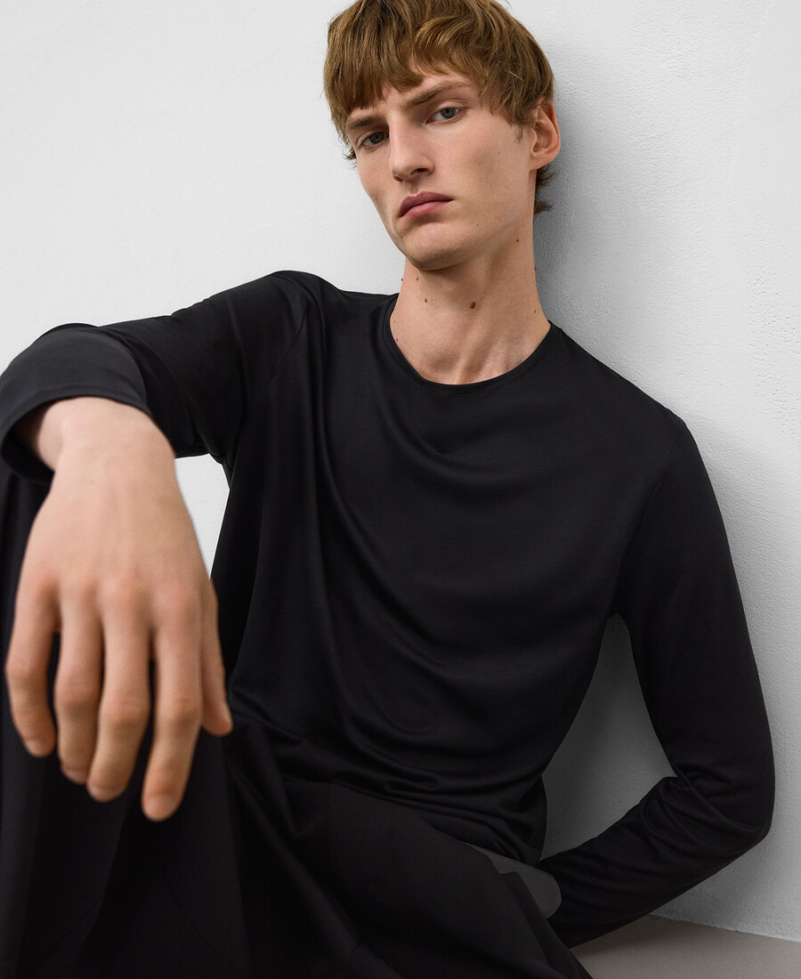 camiseta de manga larga de corte regular para hombre