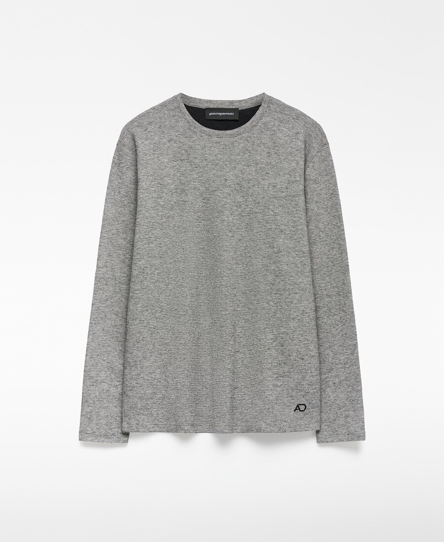 camiseta de algodón microtextura hombre