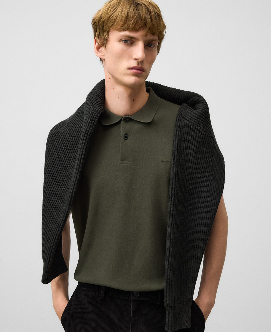 polo piqué de algodón orgánico para hombre