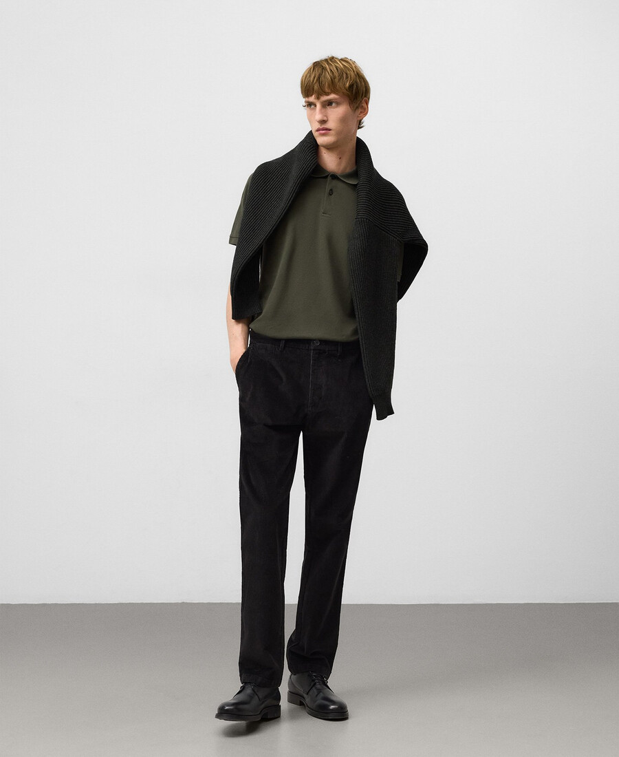 polo piqué de algodón orgánico para hombre