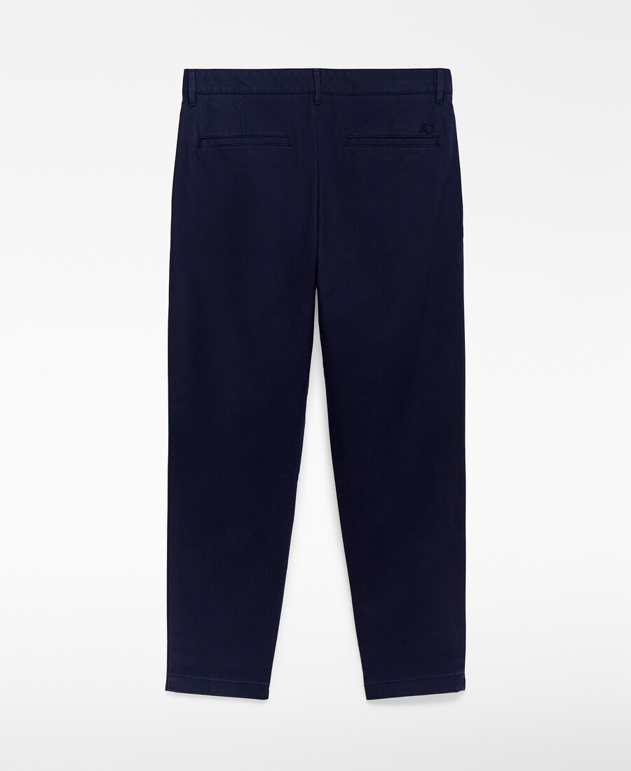 pantalón plisado de algodón para hombre