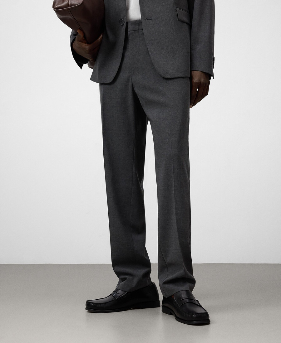 pantalones de vestir de corte regular para hombre