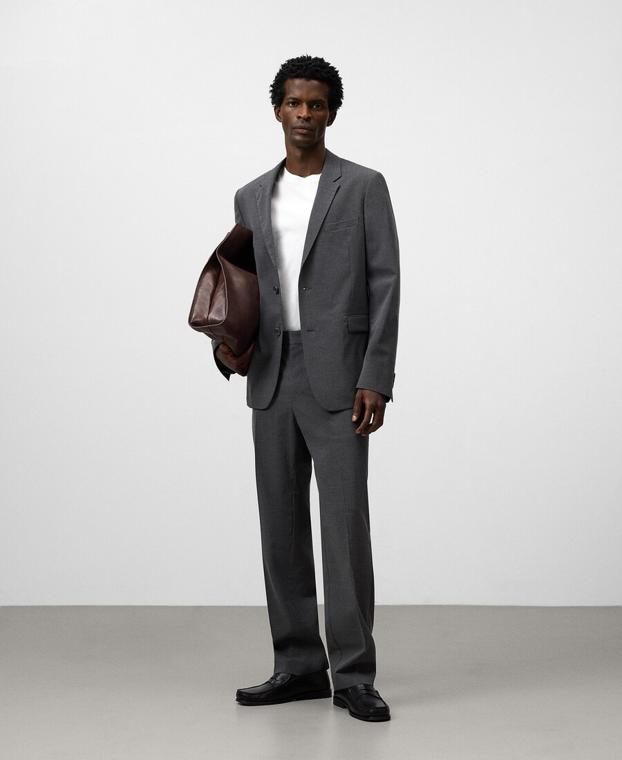 pantalones de vestir de corte regular para hombre