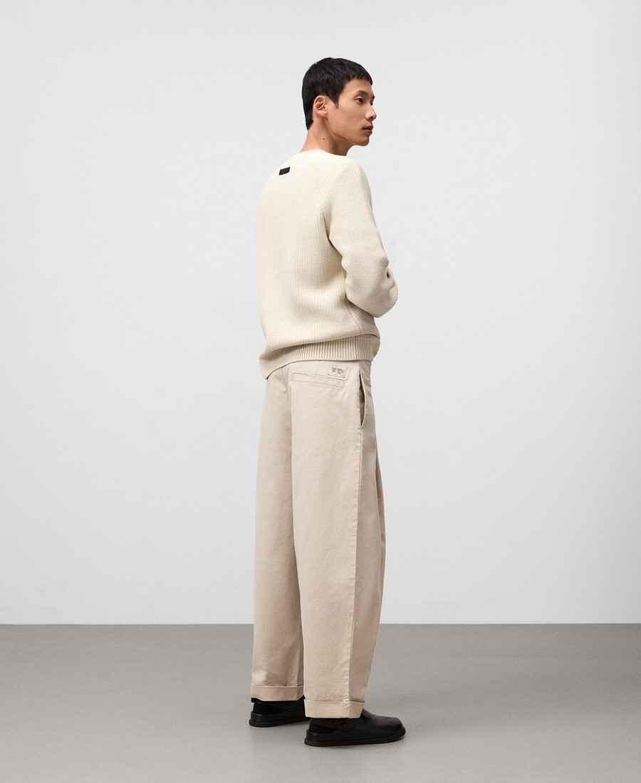 pantalón recto de pinzas para hombre