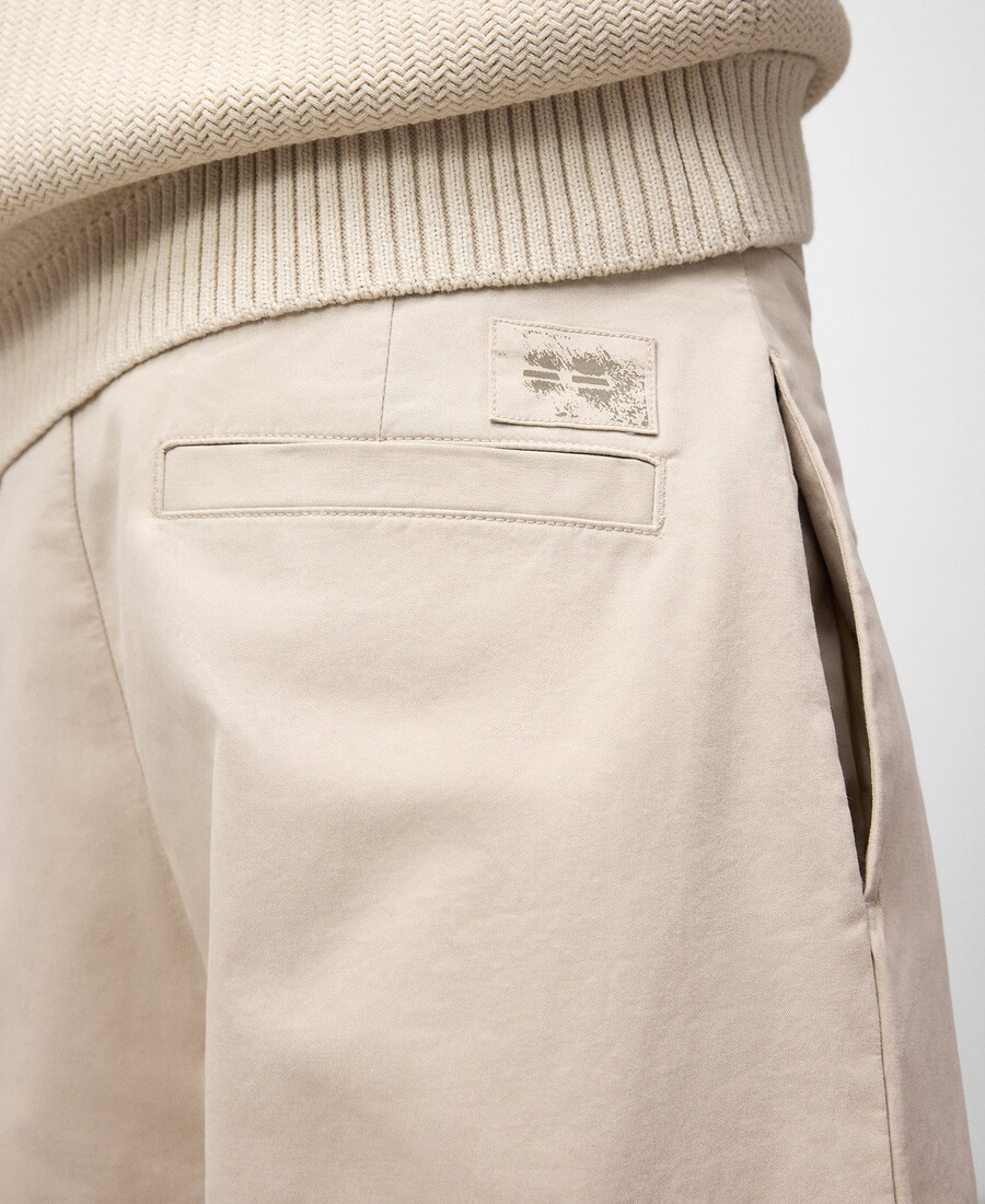 pantalón recto de pinzas para hombre