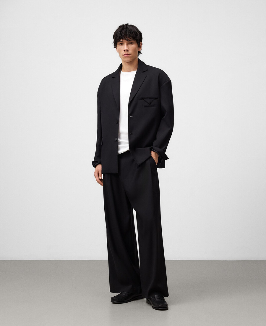 pantalón oversize de doble pinza para hombre