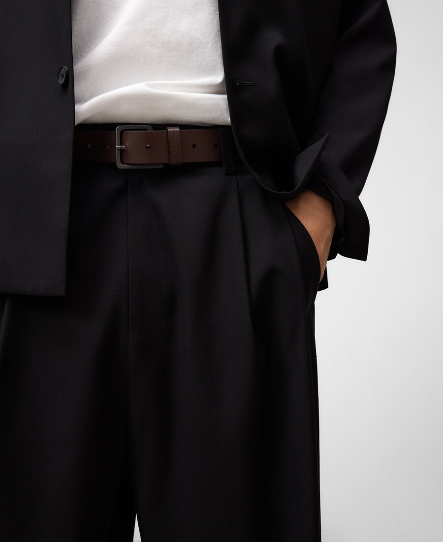 pantalón oversize de doble pinza para hombre