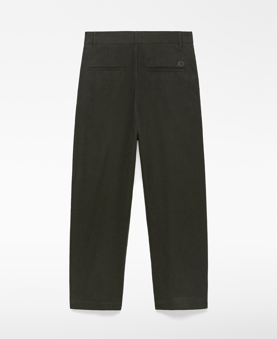 pantalón de algodón de corte barril para hombre