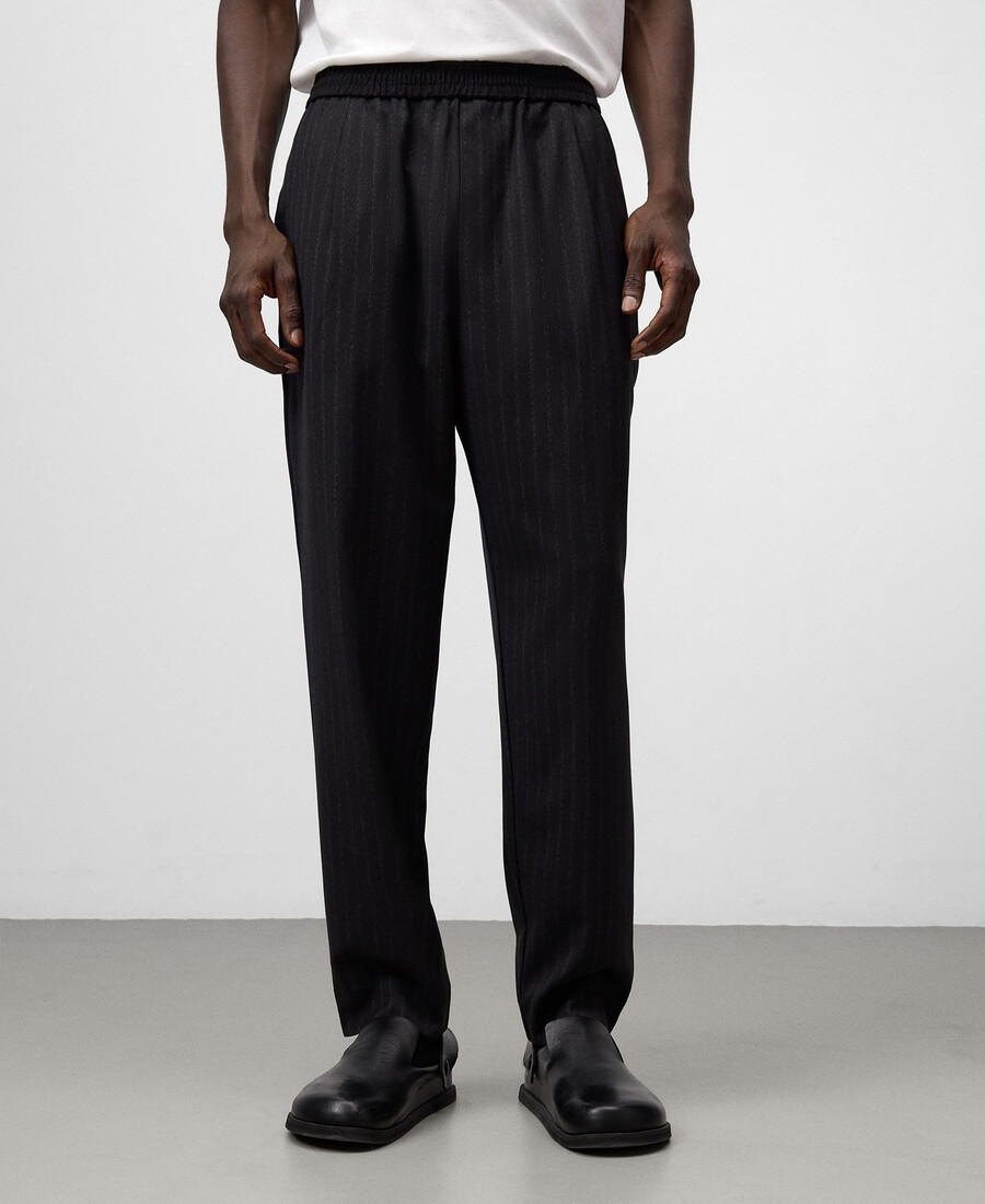 pantalón recto de rayas hombre