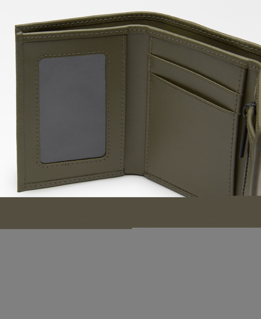 cartera de piel con cierre elástico para hombre