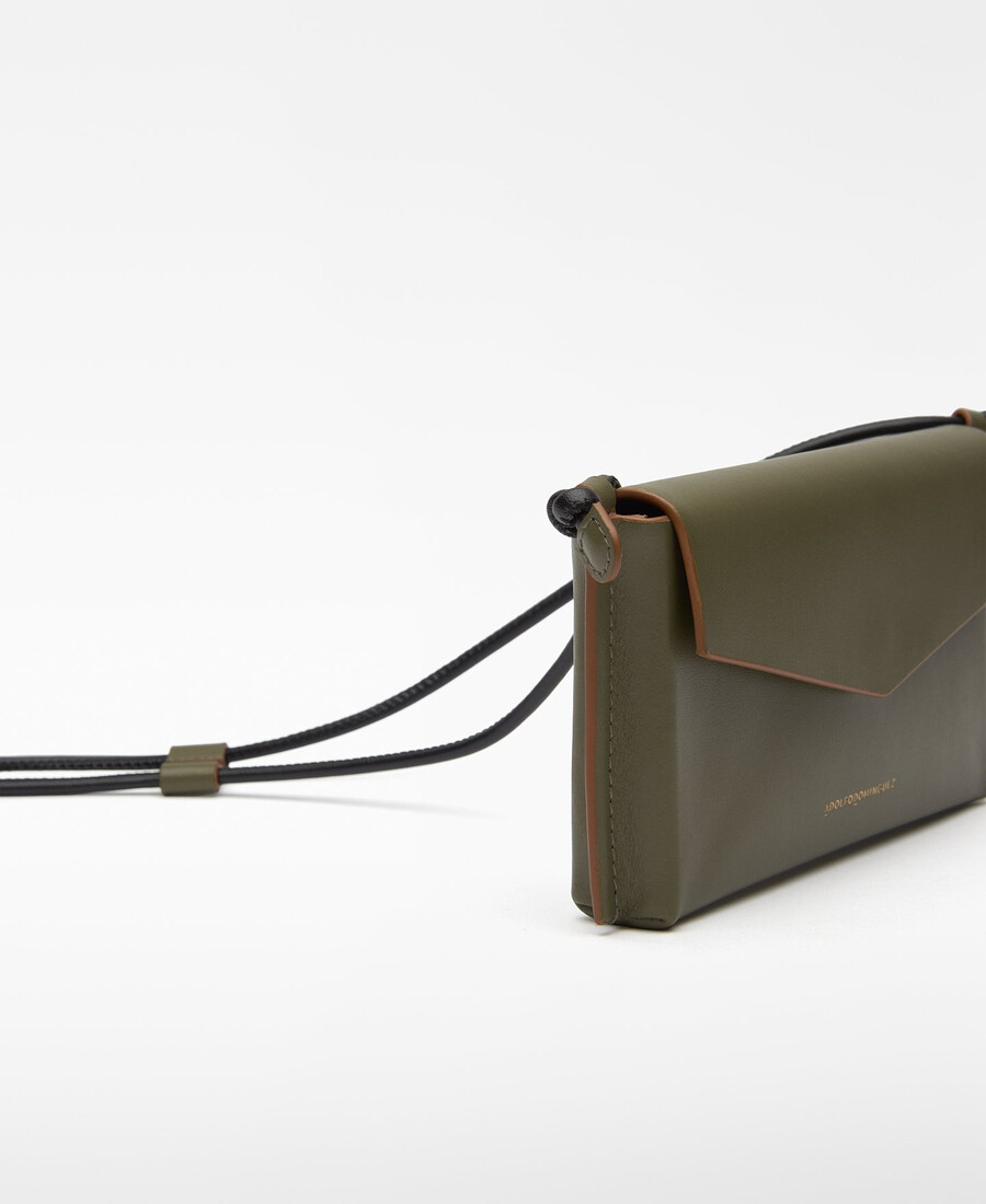 soporte horizontal para teléfono de piel para mujer
