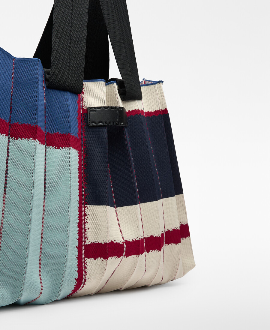 bolso shopper maxi plisado estampado para mujer
