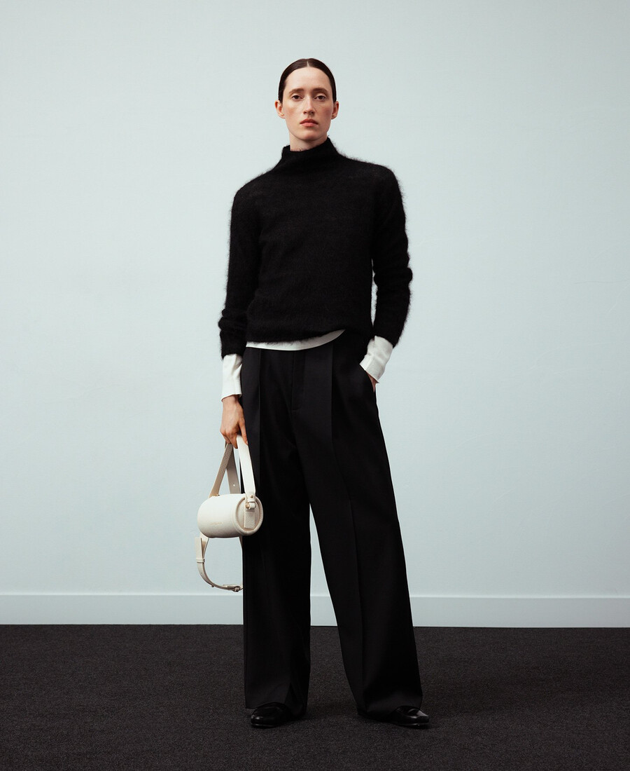 bolso cilíndrico mujer sin piel