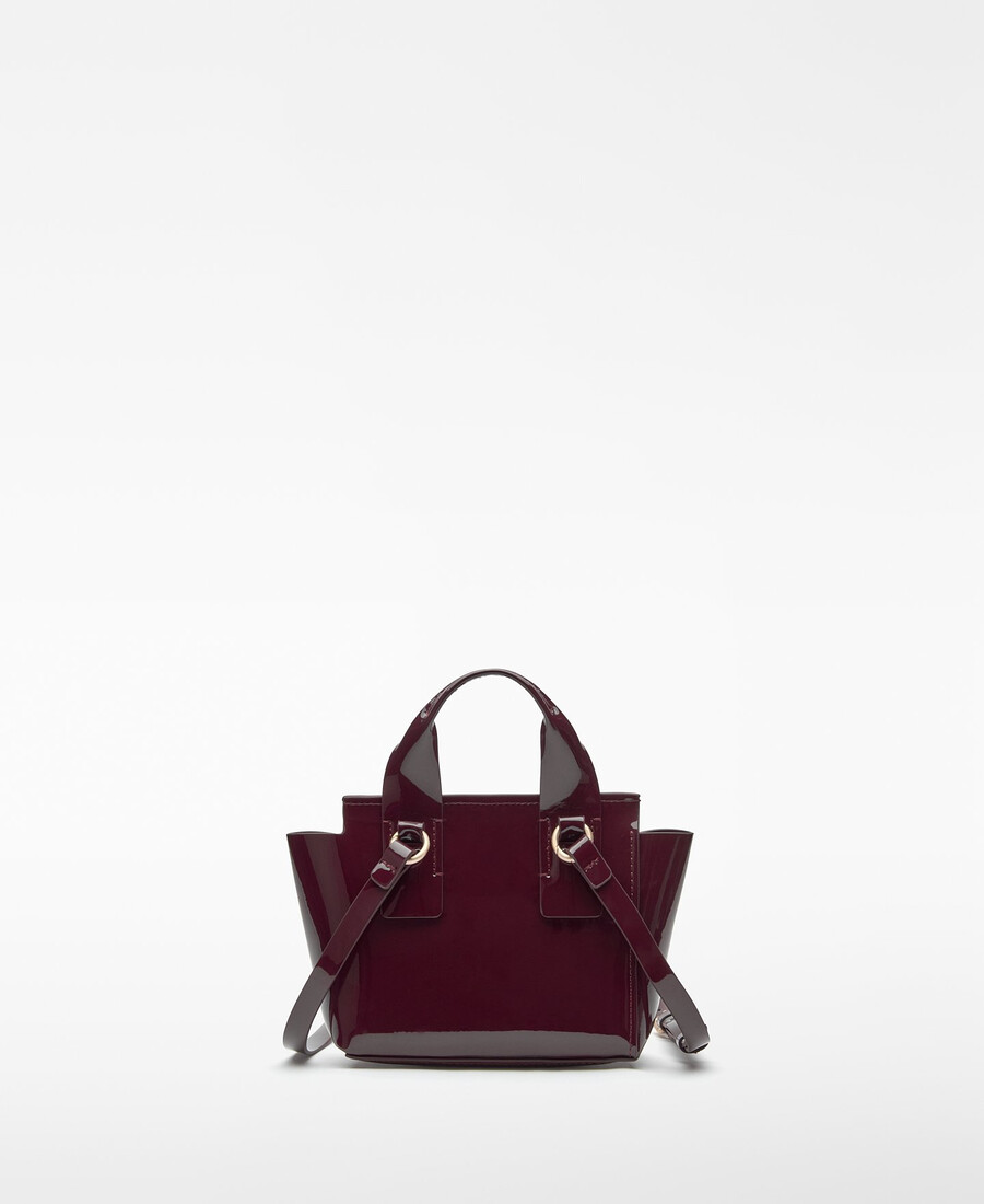 mini bolso de charol mica para mujer