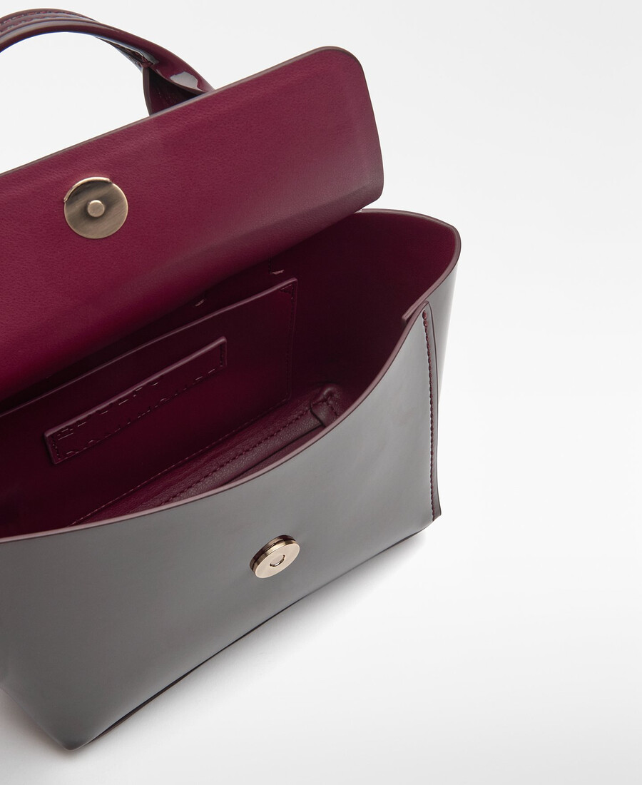 mini bolso de charol mica para mujer