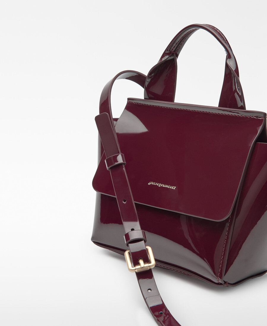 mini bolso de charol mica para mujer