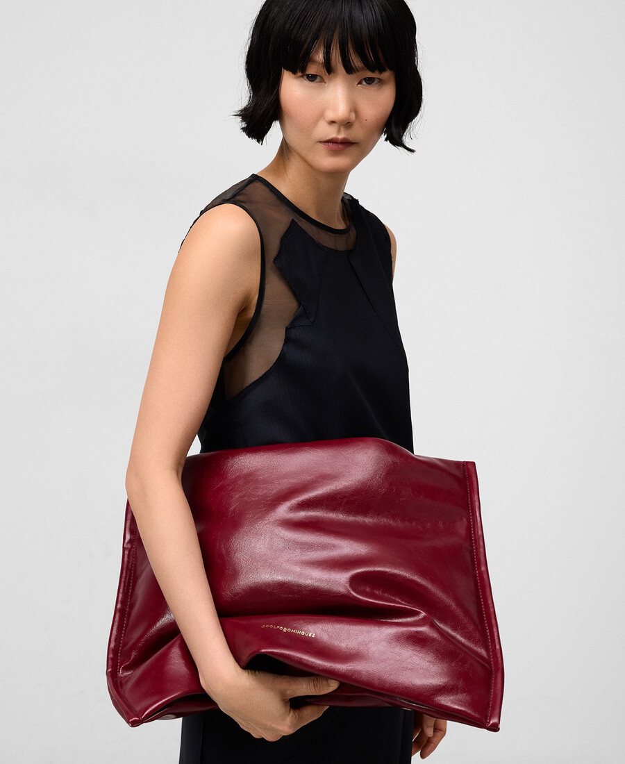 bolso shopper acolchado sin piel para mujer