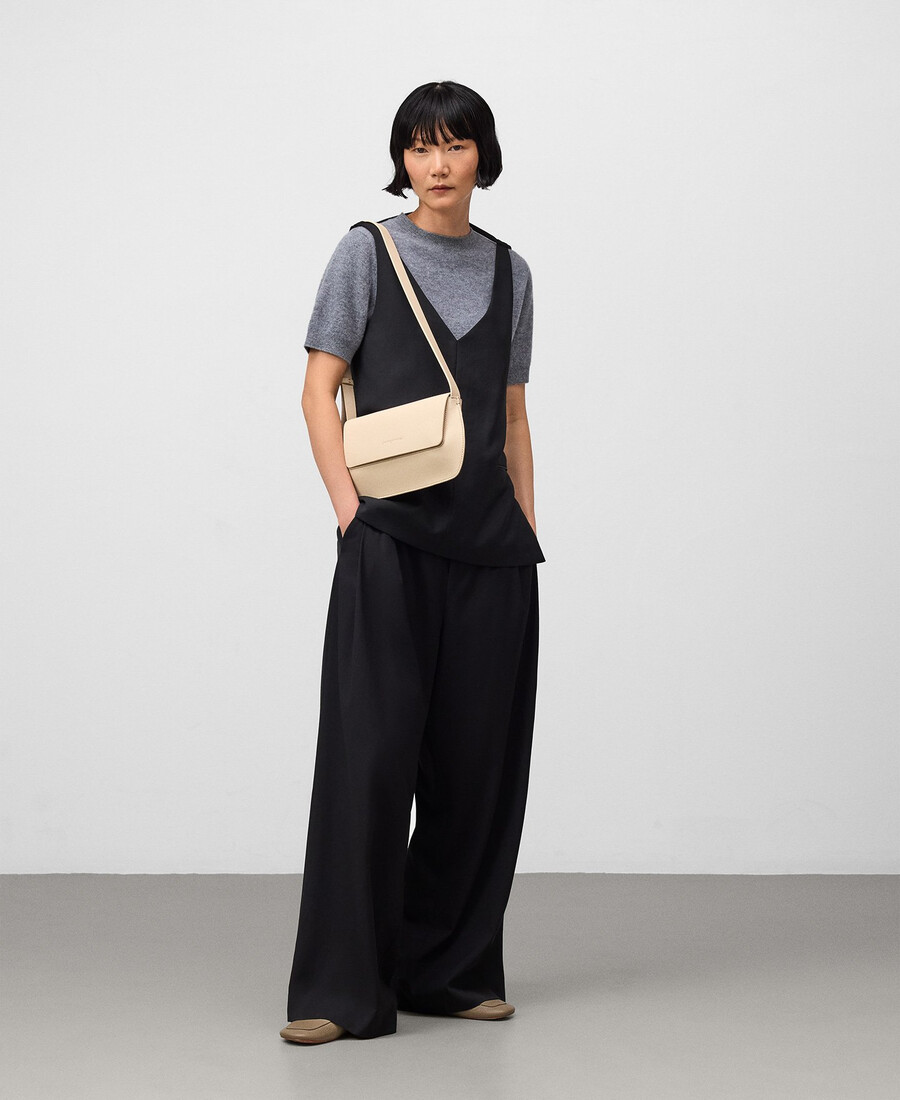bolso de hombro con solapa dorna para mujer