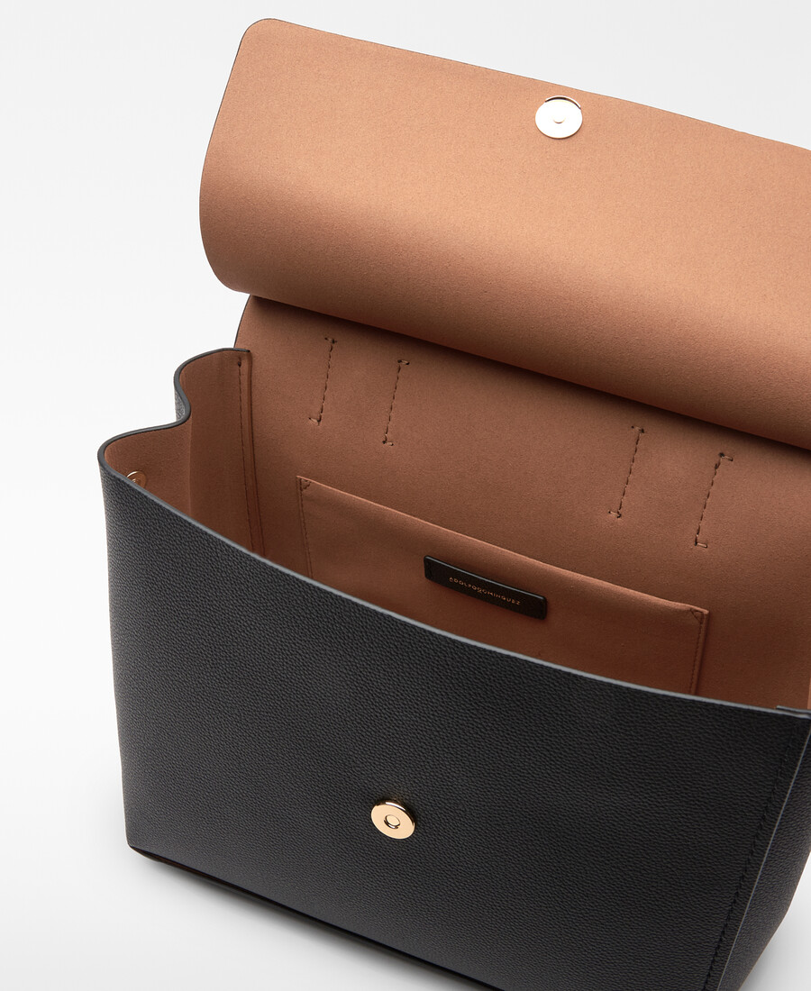 bolso con solapa de mica para mujer