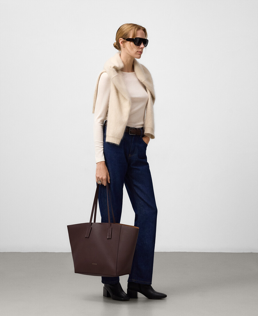 bolso shopper horizontal mica para mujer