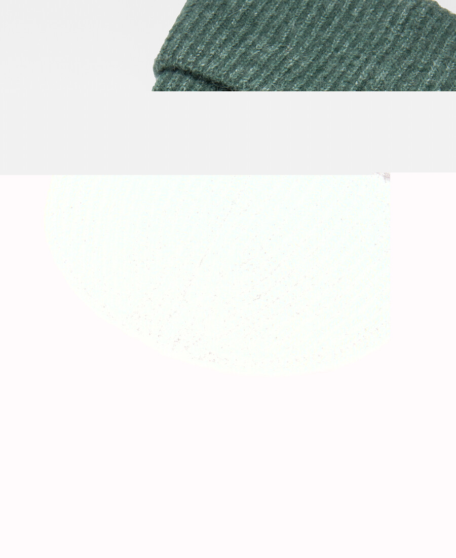 gorro de punto acanalado para mujer