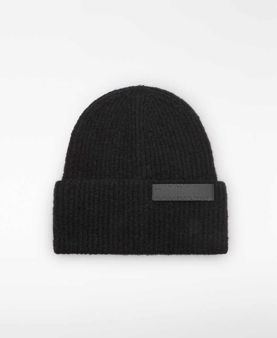 gorro de punto acanalado para mujer