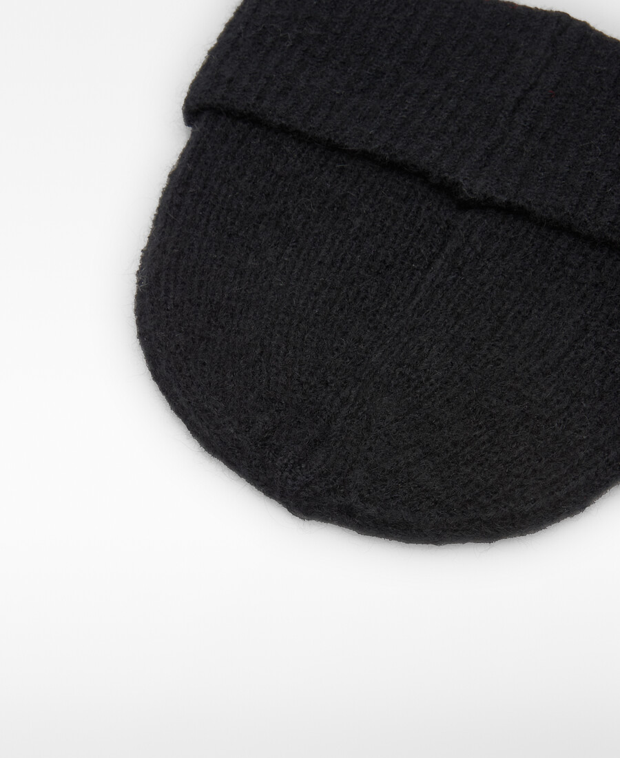 gorro de punto acanalado para mujer