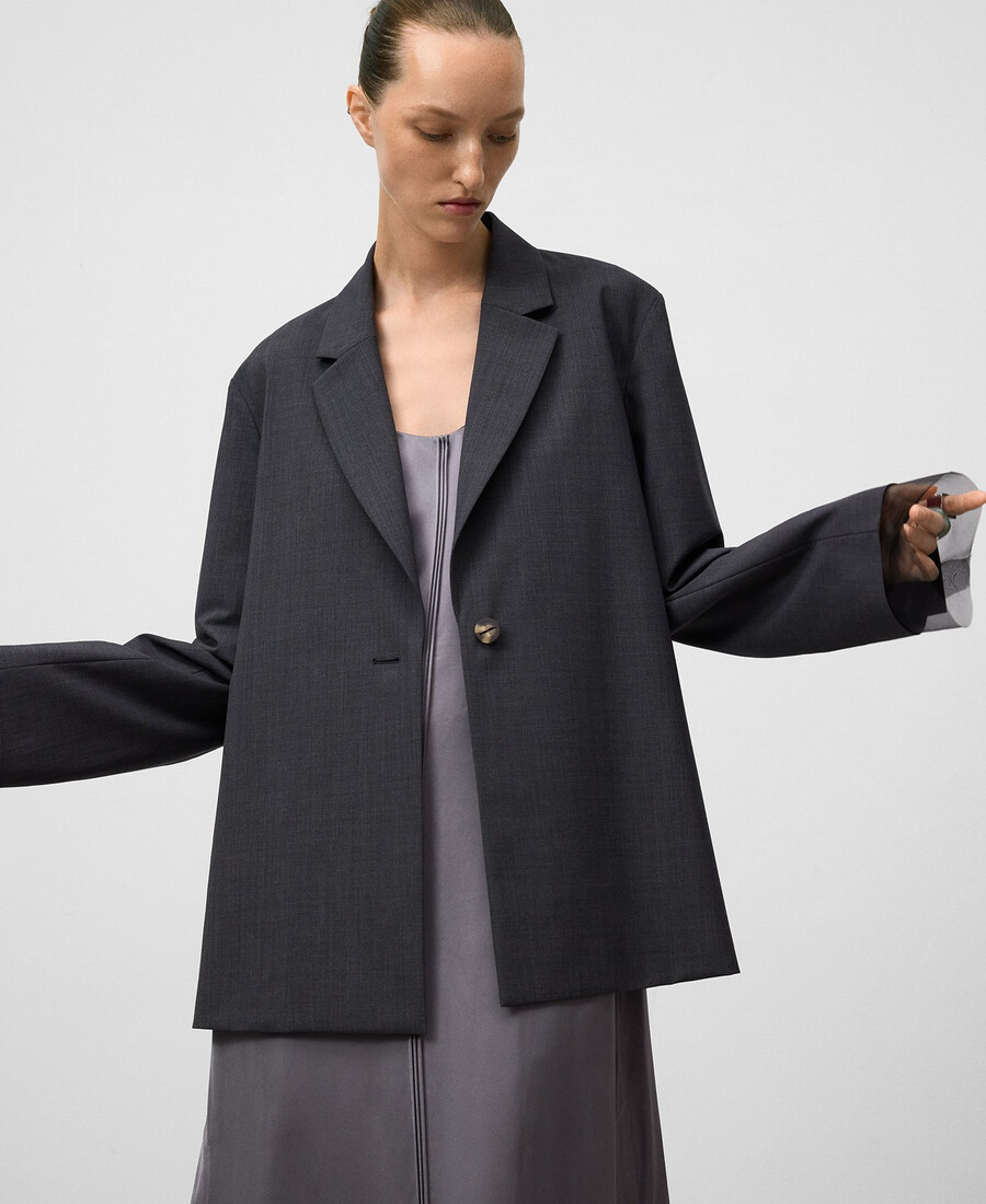 blazer con espalda cruzada mujer