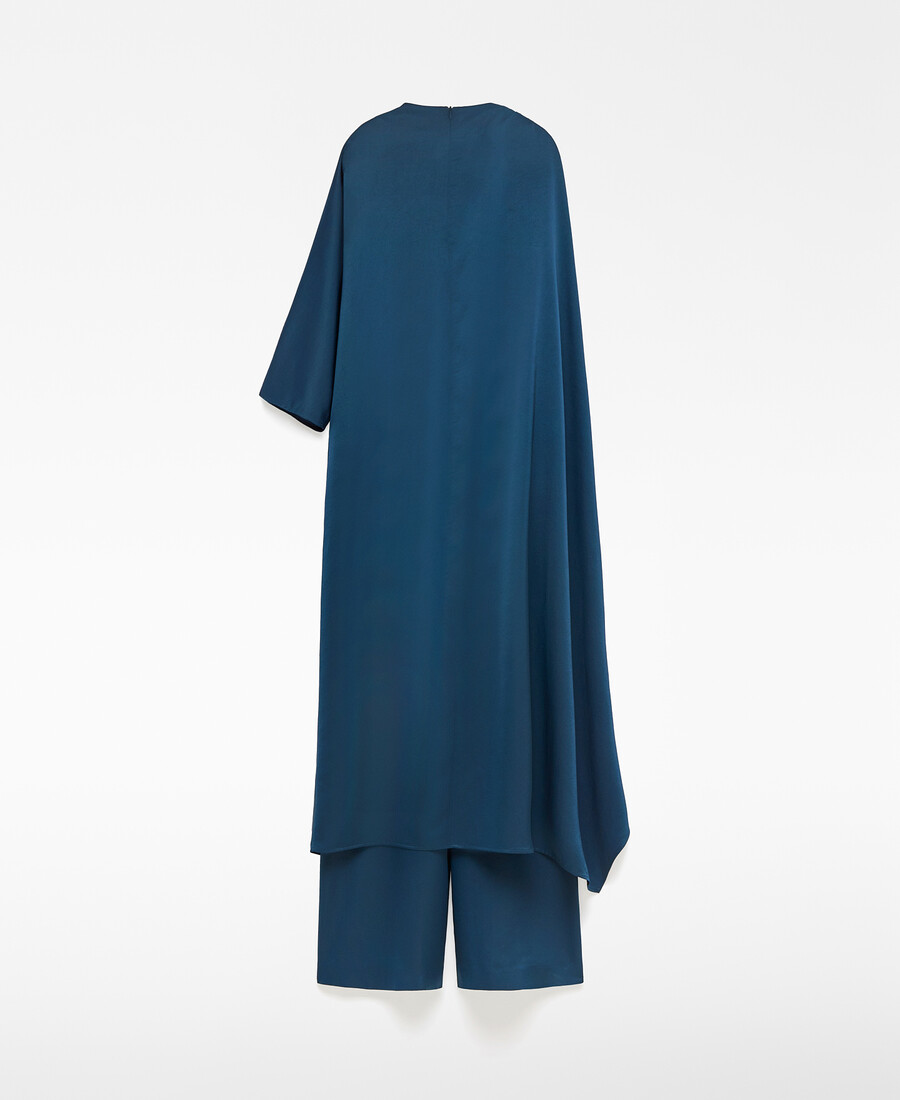 mono largo asimétrico con capa para mujer