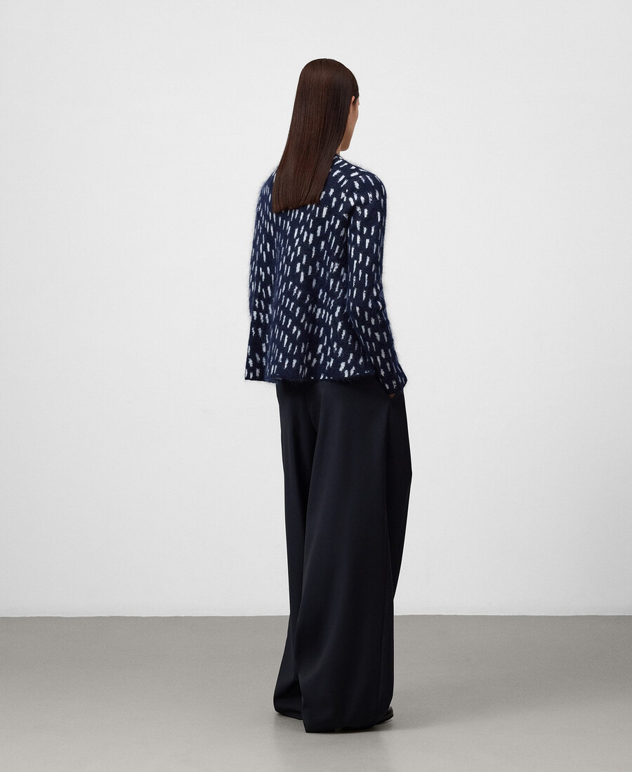 cárdigan de punto jacquard estampado para mujer