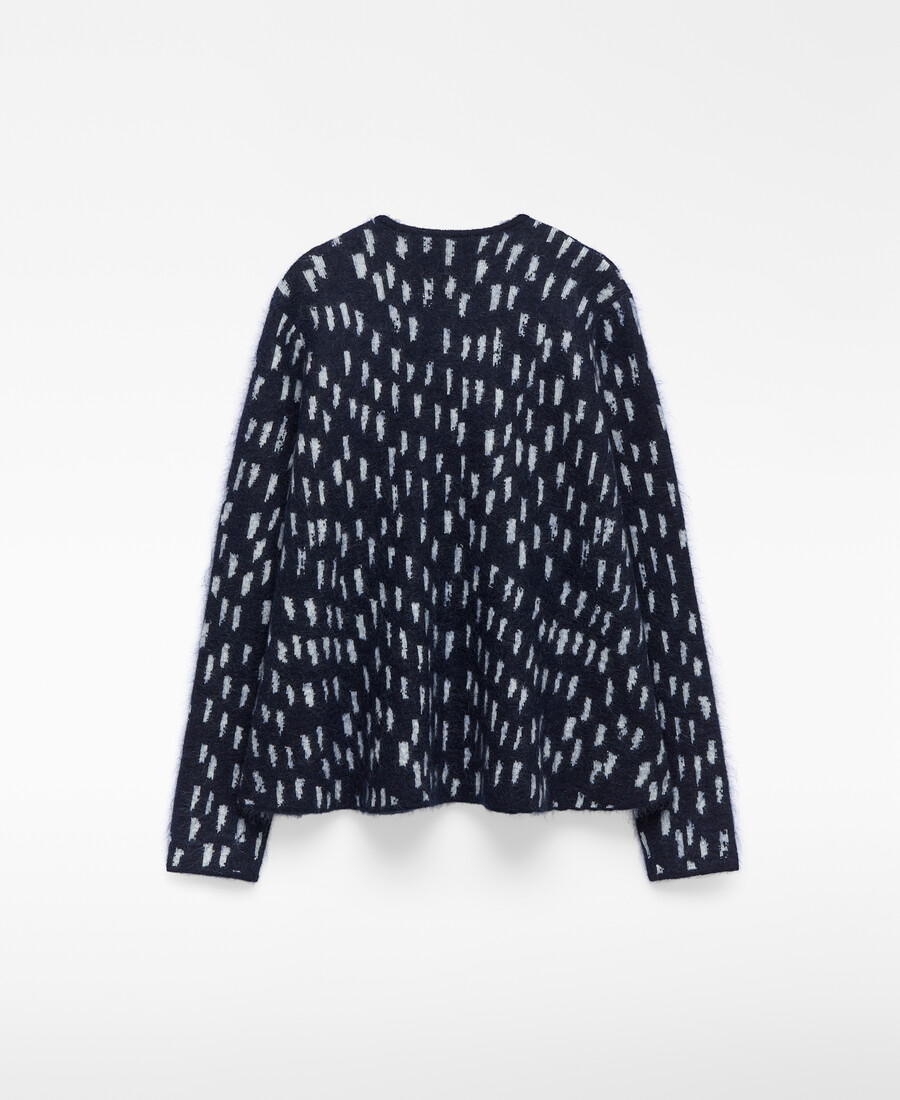 cárdigan de punto jacquard estampado para mujer