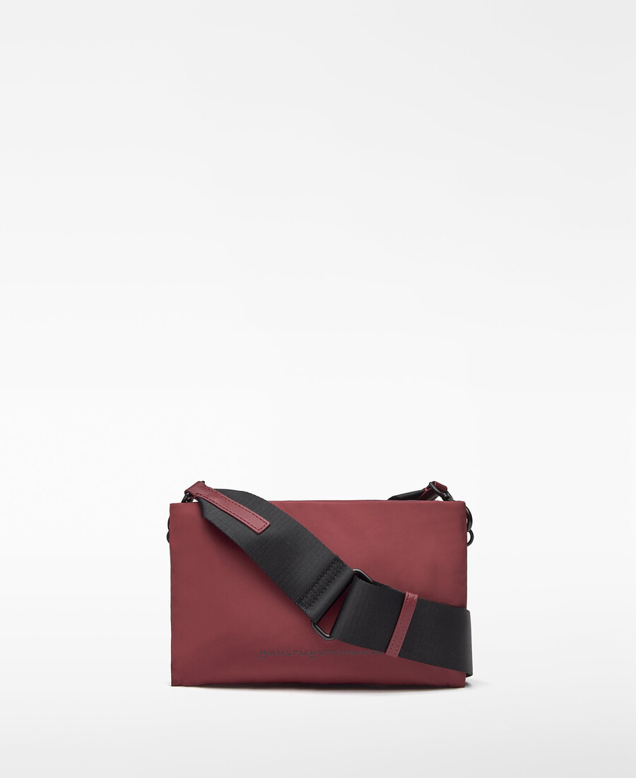 bandolera pequeña de nailon bicolor para mujer